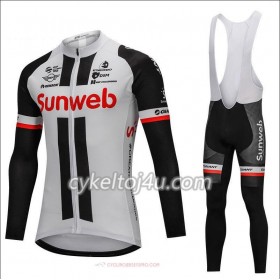 Cykeltrøje Langærmet + Bib Cykelbukser 2018 Team Sunweb N001